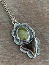 Load image into Gallery viewer, Sapphire and shark tooth medallion