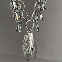 Load image into Gallery viewer, Cicada Wing and Lilac Pod Elaborate Necklace