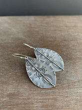Load image into Gallery viewer, Medium Stamped silver earrings