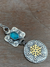 Load image into Gallery viewer, Frosty Apatite Snowflake Pendant