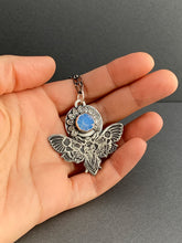 Load image into Gallery viewer, Moth pendant with vintage Swarovski Crystal