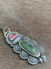 Load image into Gallery viewer, Ruby in zoisite with garnet eye charm