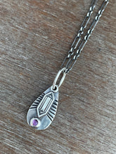 Load image into Gallery viewer, Amethyst and crystal charm necklace