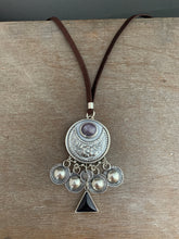 Load image into Gallery viewer, Moon pendant with handmade bells