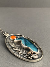 Load image into Gallery viewer, Harvest moon raven necklace