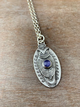 Load image into Gallery viewer, Owl pendant #4 - Tanzanite