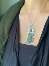 Load image into Gallery viewer, Polychrome jasper and labradorite pendant