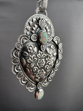 Load image into Gallery viewer, Opal Sacred Heart pendant