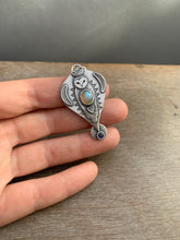 Load image into Gallery viewer, Owl pendant - labradorite and iolite