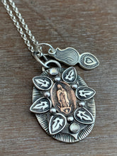 Load image into Gallery viewer, Our Lady of Guadeloupe and Sacred Heart charm