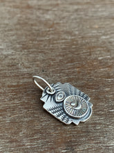 Load image into Gallery viewer, Silver moon and eye charm