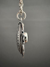 Load image into Gallery viewer, Dark Ruby/sapphire flame double sided medallion