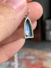 Load image into Gallery viewer, #2 Tiny moonstone charm with 18” rolo chain included