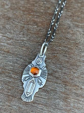 Load image into Gallery viewer, Hessonite garnet charm necklace
