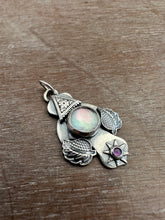 Load image into Gallery viewer, Abalone Shell and Amethyst charm