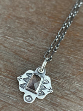 Load image into Gallery viewer, Purple/grey tourmaline charm necklace