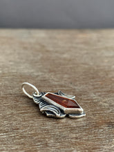Load image into Gallery viewer, Orange kyanite moon charm