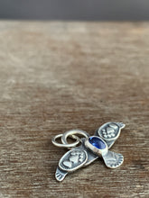 Load image into Gallery viewer, Small kyanite stamped bird pendant