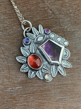 Load image into Gallery viewer, Melody Stone and Tourmaline with Iolite, Amethyst, and Moonstone Pendant