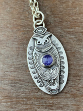 Load image into Gallery viewer, Owl pendant #4 - Tanzanite