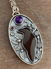 Load image into Gallery viewer, Obsidian Crow Necklace