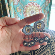 Load image into Gallery viewer, Montana agate jingle earrings
