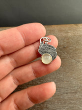 Load image into Gallery viewer, White moonstone flame pendant