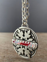 Load image into Gallery viewer, Candy Cane Snowflake Pendant #4