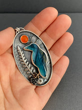 Load image into Gallery viewer, Harvest moon raven necklace