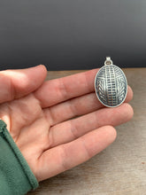 Load image into Gallery viewer, Silver fish parable pendant