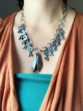 Load image into Gallery viewer, Cicada Wing and Lilac Pod Elaborate Necklace
