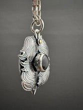 Load image into Gallery viewer, Dark Ruby/sapphire flame double sided medallion