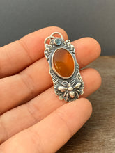 Load image into Gallery viewer, Small honey opal bee pendant