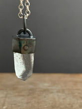 Load image into Gallery viewer, Small Icy Quartz crystal point necklace