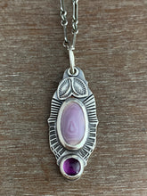 Load image into Gallery viewer, Agate and amethyst charm