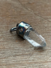 Load image into Gallery viewer, Small Icy Quartz crystal point necklace