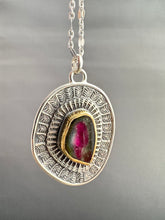 Load image into Gallery viewer, Raw tourmaline set in 22k gold