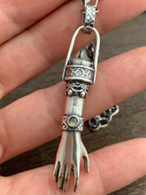 Load image into Gallery viewer, Hand pendant with eye on the palm
