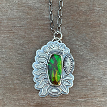 Load image into Gallery viewer, Ammolite dragon scale pendant