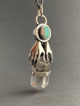 Load image into Gallery viewer, Opal and quartz crystal necklace