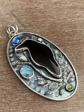 Load image into Gallery viewer, Obsidian Crow Necklace