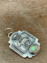 Load image into Gallery viewer, Small Wandering deer with a labradorite pendant