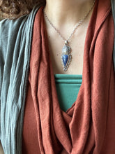 Load image into Gallery viewer, Dumortierite Sacred Heart pendant