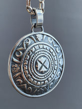 Load image into Gallery viewer, Amazonite in bronze double sided medallion