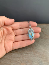 Load image into Gallery viewer, Kazakhstan lavender turquoise charm necklace