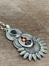 Load image into Gallery viewer, Trilobite and cloisonné elaborate pendant