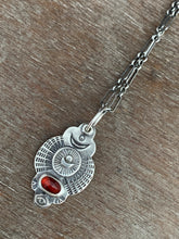 Load image into Gallery viewer, Hessonite garnet charm necklace