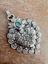 Load image into Gallery viewer, Mystic Topaz Sacred Heart pendant