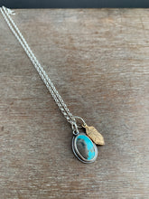 Load image into Gallery viewer, Small Turquoise charm with a 14k gold filled feather