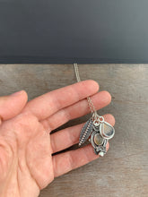 Load image into Gallery viewer, Purple Labradorite and dendritic agate charm necklace set